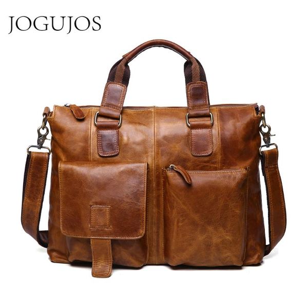 jogujos genuine leather crazy horse man briefcase luxury designer men's briefcases business shoulder messenger bag travel bag
jogujos genuine leather crazy horse man briefcase luxury designer men's briefcases business shoulder messenger bag travel bag