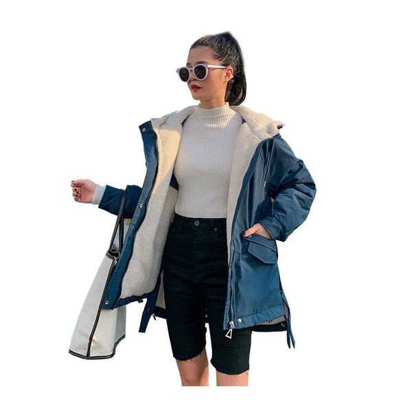 women's long winter big pocket hooded windproof down jacket oversized cotton pad coat, Black
women's long winter big pocket hooded windproof down jacket oversized cotton pad coat, Black