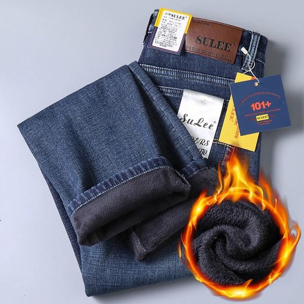 2021 sulee brand warm fleece jeans mens winter slim fit jeans, Blue
2021 sulee brand warm fleece jeans mens winter slim fit jeans, Blue