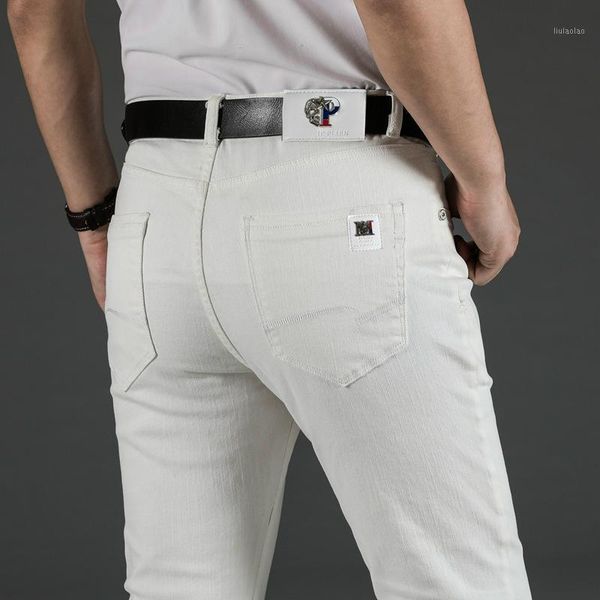 white denim trousers men baggy jeans slim fit pants classic jean homme spijkerbroeken heren biker soft fashion1, Blue
white denim trousers men baggy jeans slim fit pants classic jean homme spijkerbroeken heren biker soft fashion1, Blue