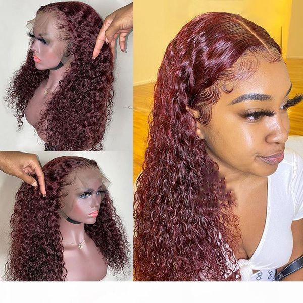 99j burgundy curly human hair t part lace wig pre plucked with deep middle part brazilian remy red lace front human hair wig 180, Black;brown
99j burgundy curly human hair t part lace wig pre plucked with deep middle part brazilian remy red lace front human hair wig 180, Black;brown