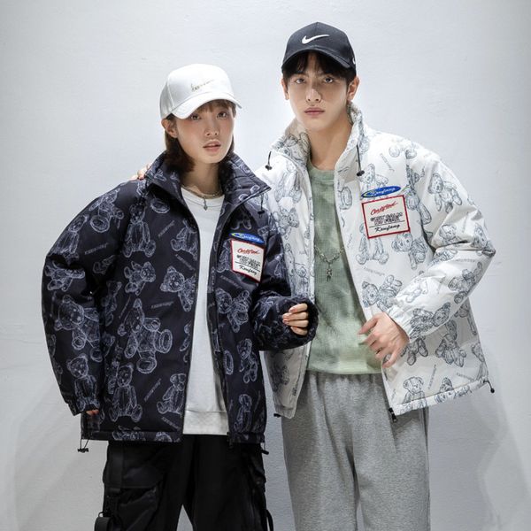 2021 new winter printed down et short lovers thickened graffiti national fashion handsome men's coat, Black
2021 new winter printed down et short lovers thickened graffiti national fashion handsome men's coat, Black