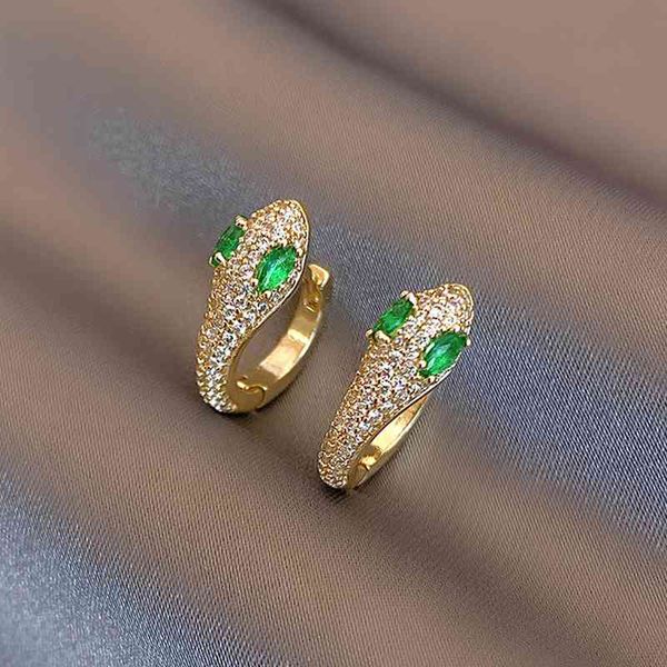 karopel 925 silver quality zircon gold color creative snake earrings personality inlaid cz cool style charm women's jewelry gift
karopel 925 silver quality zircon gold color creative snake earrings personality inlaid cz cool style charm women's jewelry gift