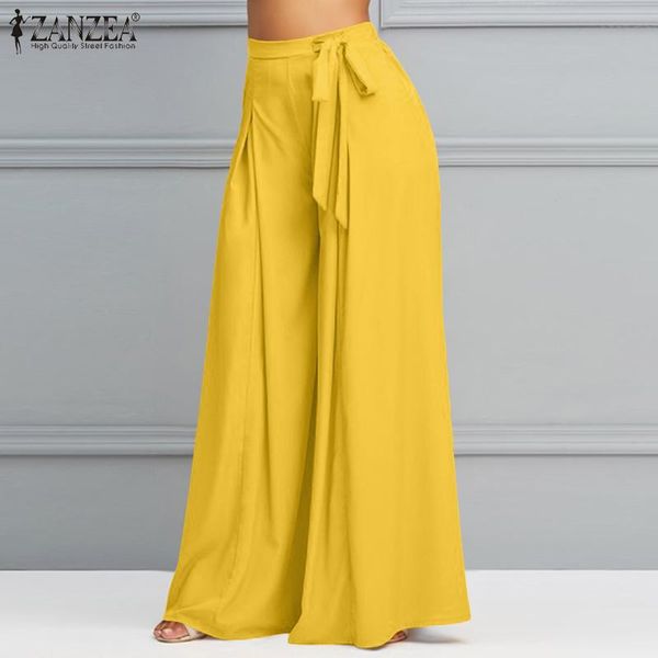 women's pants & capris 2021 elegant trouser zanzea autumn lace up wide leg casual solid loose plus size 5xl female pleated bottoms, Black;white
women's pants & capris 2021 elegant trouser zanzea autumn lace up wide leg casual solid loose plus size 5xl female pleated bottoms, Black;white