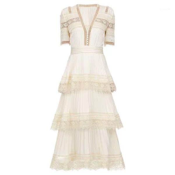 s-3xl 2020 summer and autumn new fashion solid color embroidered lace stitching v neck hollow cake type woman dress1, White;black
s-3xl 2020 summer and autumn new fashion solid color embroidered lace stitching v neck hollow cake type woman dress1, White;black