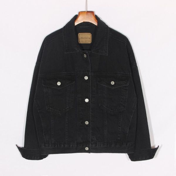 women's jackets spring autumn women loose denim jacket black jeans coat plus size single breasted casual basic outwear female, Black;brown
women's jackets spring autumn women loose denim jacket black jeans coat plus size single breasted casual basic outwear female, Black;brown