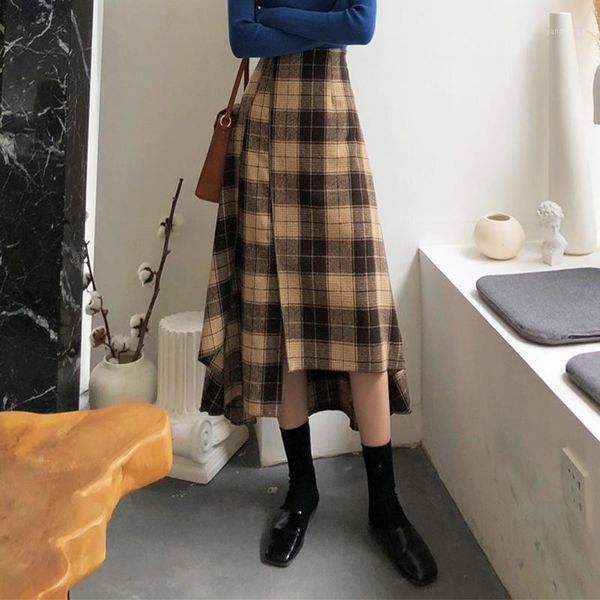 classic plaid irregular hem women's sweater skirt loose retro chic skirt autumn and winter high waist split a-line1, Black
classic plaid irregular hem women's sweater skirt loose retro chic skirt autumn and winter high waist split a-line1, Black