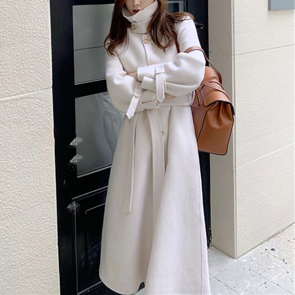 autumn winter women's woolen coat fashion jacket double-sided overcoat lapel long sleeve belt single-breasted oat, Black
autumn winter women's woolen coat fashion jacket double-sided overcoat lapel long sleeve belt single-breasted oat, Black