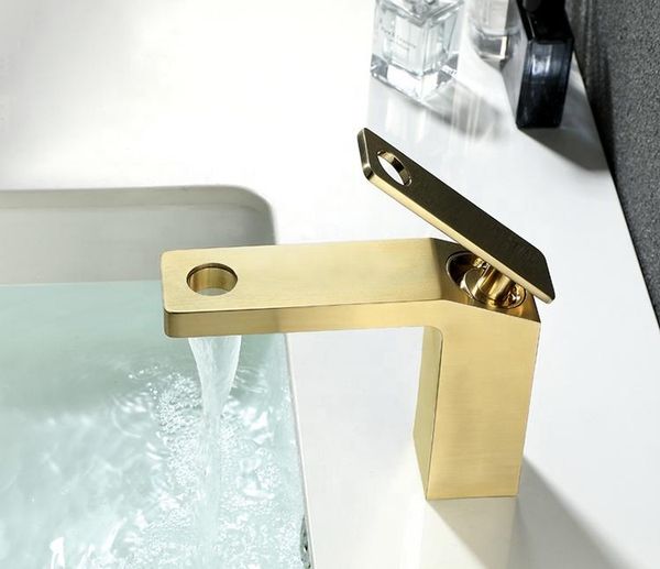 bathroom sink faucets brushed gold fashion and cold water basin faucet good quality copper brass bath faucet,black/chrome
bathroom sink faucets brushed gold fashion and cold water basin faucet good quality copper brass bath faucet,black/chrome