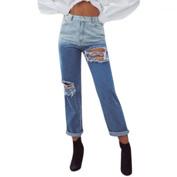 fashion women ripped hole skinny jeans loose straight light color pathwork discoloration trousers high waist casual ladies pant1, Blue
fashion women ripped hole skinny jeans loose straight light color pathwork discoloration trousers high waist casual ladies pant1, Blue