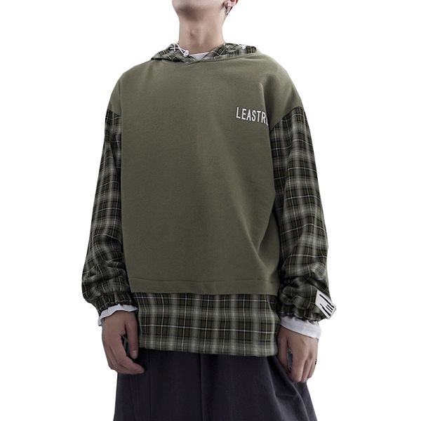 mens womens hoodie fashion loose style casual stitching plaid long sleeve sweatshirt for women men m - 3xl, Black
mens womens hoodie fashion loose style casual stitching plaid long sleeve sweatshirt for women men m - 3xl, Black