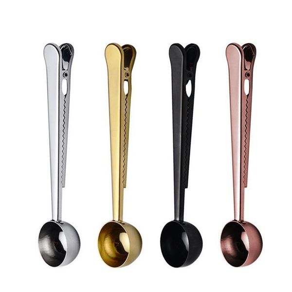 2020 new fashion two-in-one stainless steel coffee spoon sealing clip kitchen gold accessories recipient cafe decoration
2020 new fashion two-in-one stainless steel coffee spoon sealing clip kitchen gold accessories recipient cafe decoration