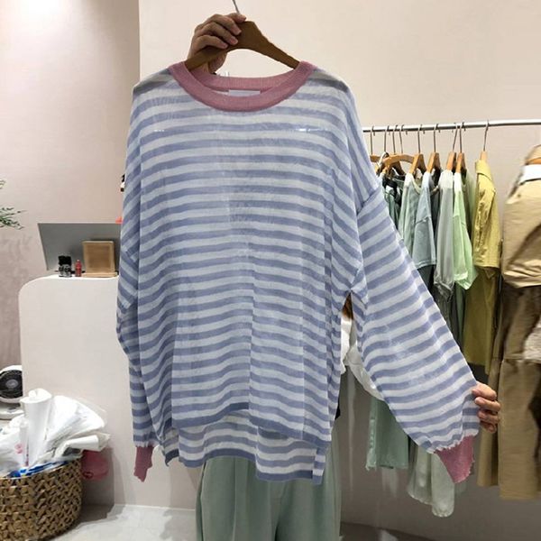 south korea east gate 2020 new summer women's fashion contrast round neck stripe thin long sleeve t-shirt sunscreen sunscreent-shirt su, White
south korea east gate 2020 new summer women's fashion contrast round neck stripe thin long sleeve t-shirt sunscreen sunscreent-shirt su, White