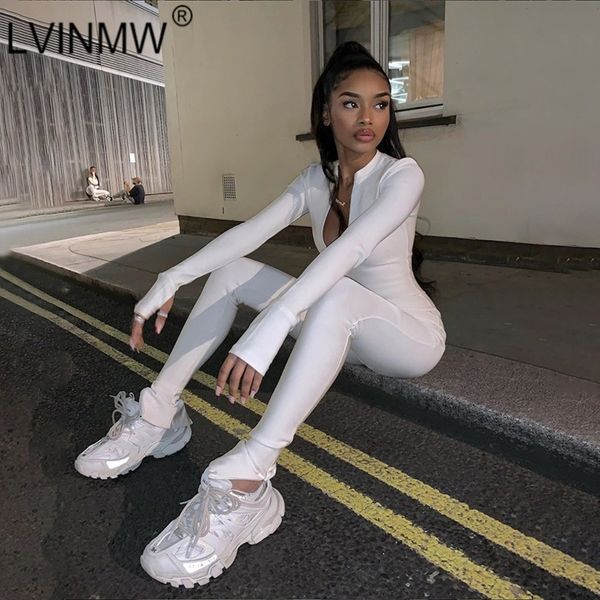 lvinmw fashion skinny zipper jumpsuit o neck long sleeve jumpsuits fitness sporty rompers female streetwear outfits t200509, Black;white
lvinmw fashion skinny zipper jumpsuit o neck long sleeve jumpsuits fitness sporty rompers female streetwear outfits t200509, Black;white