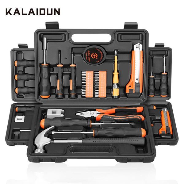 kalaidun hand tool set household diy repair tools kits with screwdriver pliers wrench knife hammer plastic toolbox storage case
kalaidun hand tool set household diy repair tools kits with screwdriver pliers wrench knife hammer plastic toolbox storage case