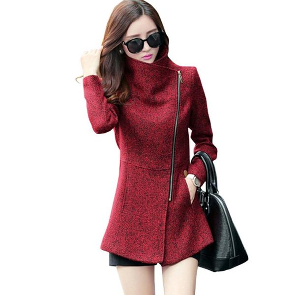 women's wool & blends europe 2021 autumn winter fashion women slim jackets coats temperament woolen female casual clothing, Black
women's wool & blends europe 2021 autumn winter fashion women slim jackets coats temperament woolen female casual clothing, Black