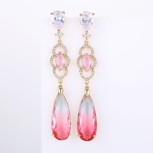 xiumeiyizu pink water drop zircon earrings 66mm long design fashion women wedding drop earrings luxury gold plating jewelry, Silver
xiumeiyizu pink water drop zircon earrings 66mm long design fashion women wedding drop earrings luxury gold plating jewelry, Silver