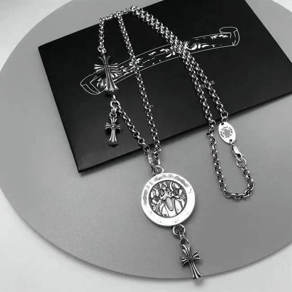 925 sterling silver personality angel sword cross pendant tide punk vintage sterling silver necklace for men and women
925 sterling silver personality angel sword cross pendant tide punk vintage sterling silver necklace for men and women