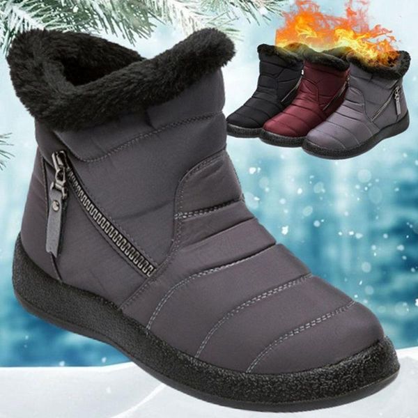 women boots winter warm thick woof cotton zipper short ankle boots waterproof non-slip female shoes size 35-43, Black
women boots winter warm thick woof cotton zipper short ankle boots waterproof non-slip female shoes size 35-43, Black