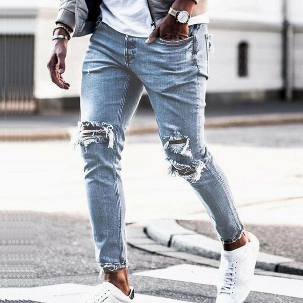 2021 men denim jeans pants trousers male casual fashion skinny ripped hole pencil pants sweatpants hombre outwear men, Blue
2021 men denim jeans pants trousers male casual fashion skinny ripped hole pencil pants sweatpants hombre outwear men, Blue