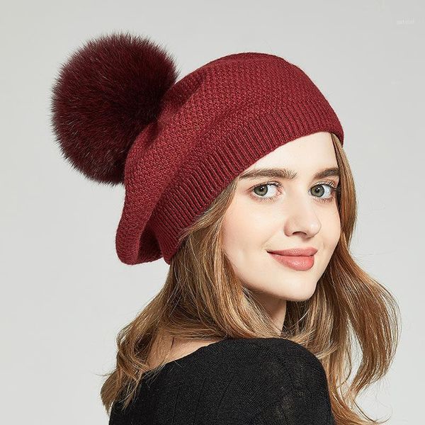 enjoyfur women winter knitted berets fashion fur pompom girl wool hats female warm thick casual outdoor beanies clearance1, Blue;gray
enjoyfur women winter knitted berets fashion fur pompom girl wool hats female warm thick casual outdoor beanies clearance1, Blue;gray