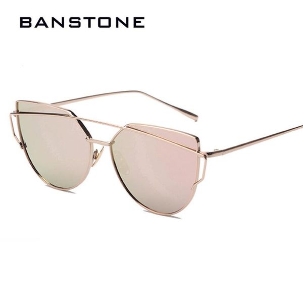 sunglasses banstone fashion cat eye for women classic twin-beams coating mirror flat panel lens, White;black
sunglasses banstone fashion cat eye for women classic twin-beams coating mirror flat panel lens, White;black