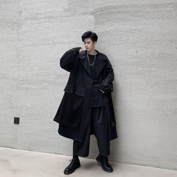 men's trench coats ewq / wear mid-length windbreaker coat autumn lapel jacquard fabric pattern split big pocket trech tide 9y39651, Tan;black
men's trench coats ewq / wear mid-length windbreaker coat autumn lapel jacquard fabric pattern split big pocket trech tide 9y39651, Tan;black