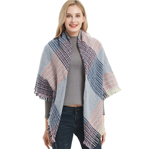 new autumn winter cashmere-like large double-sided color plaid scarf women's shawl 021222 y201007, Blue;gray
new autumn winter cashmere-like large double-sided color plaid scarf women's shawl 021222 y201007, Blue;gray
