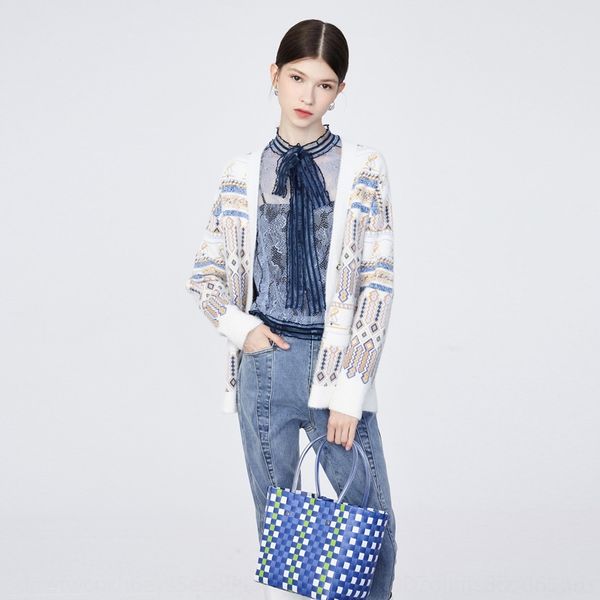 h0umc ll2020 v-neck new women's autumn 120329b3949 cardigan loose knitted ll2020 autumn new women's jacquard v-neck knitted cardig, White;black
h0umc ll2020 v-neck new women's autumn 120329b3949 cardigan loose knitted ll2020 autumn new women's jacquard v-neck knitted cardig, White;black