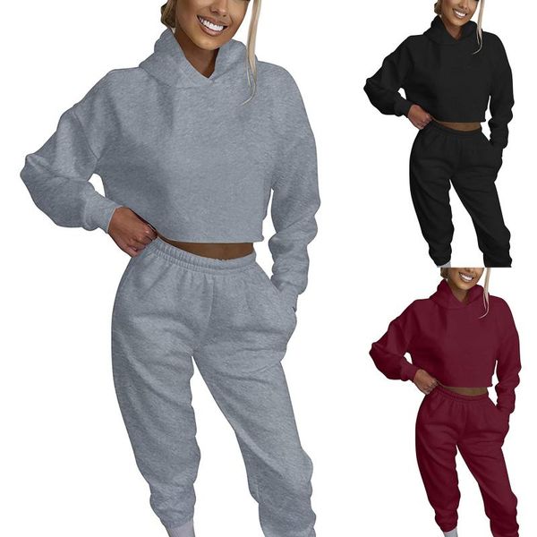 women's 2 piece set hoodies tracksuit outfits causal hoodie sweatshirt and long pants jogger tracksuit sportswear female #40, Gray 
women's 2 piece set hoodies tracksuit outfits causal hoodie sweatshirt and long pants jogger tracksuit sportswear female #40, Gray
