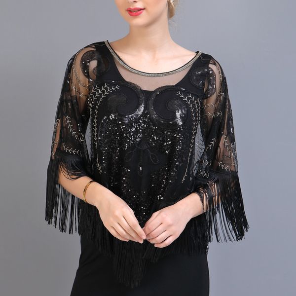 vintage sequin tassel evening cape 1920s flapper party fringed shawl wraps embroidery pullover wedding bridal shawl scarf 201021, Blue;gray
vintage sequin tassel evening cape 1920s flapper party fringed shawl wraps embroidery pullover wedding bridal shawl scarf 201021, Blue;gray