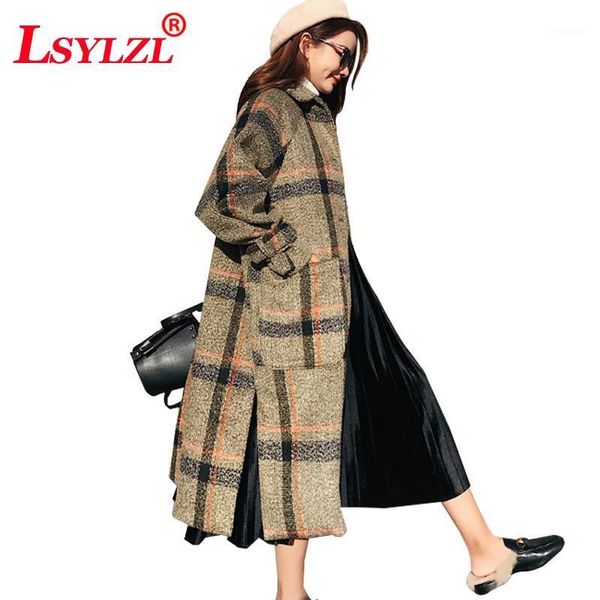 classic plaid trench new fashion 2020 oversized winter autumn women casual coat female windbreaker england style thicken b6021, Black
classic plaid trench new fashion 2020 oversized winter autumn women casual coat female windbreaker england style thicken b6021, Black