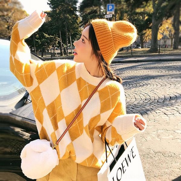5mqmx 2019 women's autumn and winter suit sweatercoat sweatercoat sweater women's pullover new round neck korean loose pullover la, White;black
5mqmx 2019 women's autumn and winter suit sweatercoat sweatercoat sweater women's pullover new round neck korean loose pullover la, White;black