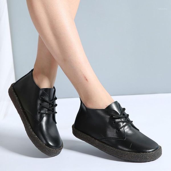 basic women boots genuine leather lace up ladies moccasins short boots ankle for women footwear flats shoes spring1, Black
basic women boots genuine leather lace up ladies moccasins short boots ankle for women footwear flats shoes spring1, Black