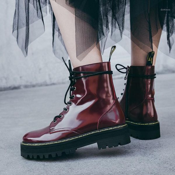 maroon round toe hiking boots shiny leather statement shoes women chunky sole ankle boots1, Black
maroon round toe hiking boots shiny leather statement shoes women chunky sole ankle boots1, Black