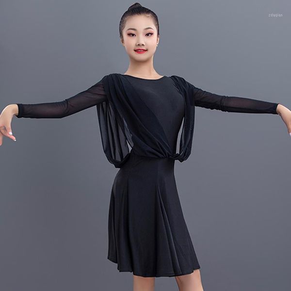 stage wear fashion balck latin dance dress girls party clothes open back long sleeves prom tango ballroom performance 34901, Black;red
stage wear fashion balck latin dance dress girls party clothes open back long sleeves prom tango ballroom performance 34901, Black;red