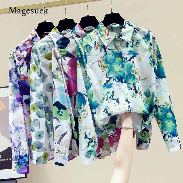2021 autumn korean style new silk women long sleeve printed floral blouse turn-down collar cardigan shirts blusas 11173, White
2021 autumn korean style new silk women long sleeve printed floral blouse turn-down collar cardigan shirts blusas 11173, White