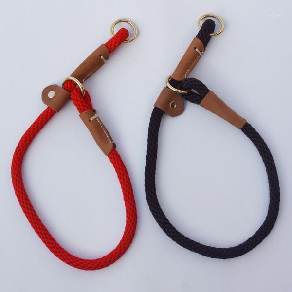 dog collars & leashes handmade leather nylon half choke chain dogs training pinch collar for medium large pet black red brown1
dog collars & leashes handmade leather nylon half choke chain dogs training pinch collar for medium large pet black red brown1