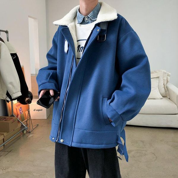 winter thick woolen coat men's warmth fashion lamb woolen coat men wild loose korean short mens overcoat s-2xl, Black
winter thick woolen coat men's warmth fashion lamb woolen coat men wild loose korean short mens overcoat s-2xl, Black