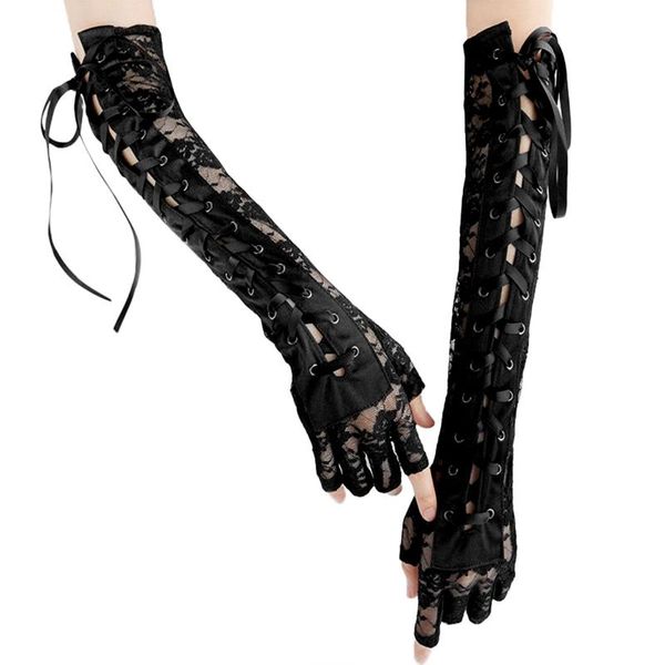 women black long gloves lace gloves personality lacing long party halloween cosplay costume accessories, Blue;gray
women black long gloves lace gloves personality lacing long party halloween cosplay costume accessories, Blue;gray