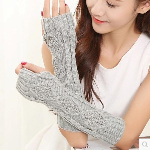 five fingers gloves 1 pair knitted arm sleeve warmer solid color for women girls elastic long fingerless winter mittens cover, Blue;gray
five fingers gloves 1 pair knitted arm sleeve warmer solid color for women girls elastic long fingerless winter mittens cover, Blue;gray