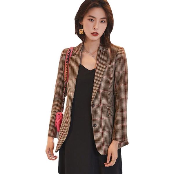 casual women plaid blazer fashion girl outwear coat jackets loose korean style spring fall autumn, White;black
casual women plaid blazer fashion girl outwear coat jackets loose korean style spring fall autumn, White;black
