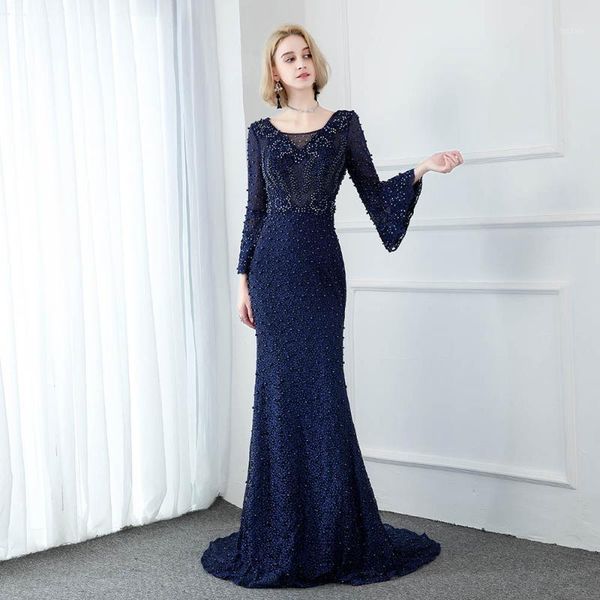 elegant navy long sleeve lace evening dresses muslim crystal pearls mermaid formal evening gowns 20201, White;black
elegant navy long sleeve lace evening dresses muslim crystal pearls mermaid formal evening gowns 20201, White;black