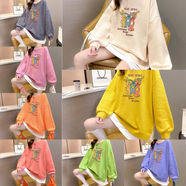 autumn 2020 new cartoon print splicing long sleeve for women sweater sweater fat mm oversized loose two piece fashion ljzci, Black
autumn 2020 new cartoon print splicing long sleeve for women sweater sweater fat mm oversized loose two piece fashion ljzci, Black