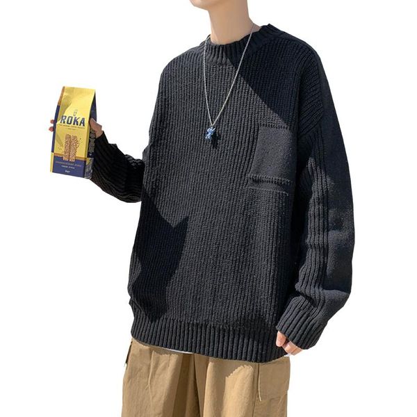 men's sweaters large size sweater oversize knitted pullover men casual winter autumn korean clothing black male crewneck 2021, White;black
men's sweaters large size sweater oversize knitted pullover men casual winter autumn korean clothing black male crewneck 2021, White;black