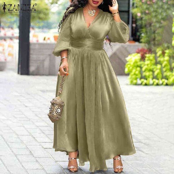 summer women's satin dress 2021 ol maxi long dresses fashion zanzea casual solid puff sleeve a-line oversized v-neck party robe y220214, Black;gray
summer women's satin dress 2021 ol maxi long dresses fashion zanzea casual solid puff sleeve a-line oversized v-neck party robe y220214, Black;gray