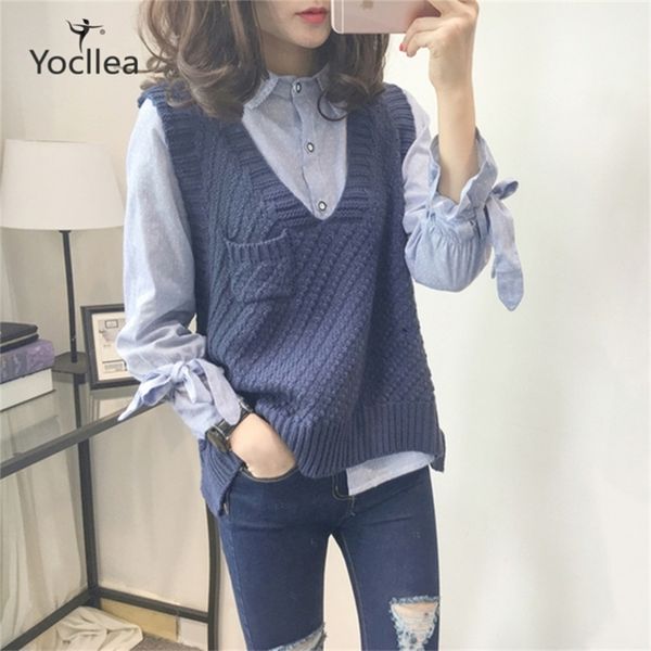 v-neck sweater sleeveless vest women new with pokcet irregularity knitted sweaters office lady loose fashion vests y201128, White;black
v-neck sweater sleeveless vest women new with pokcet irregularity knitted sweaters office lady loose fashion vests y201128, White;black