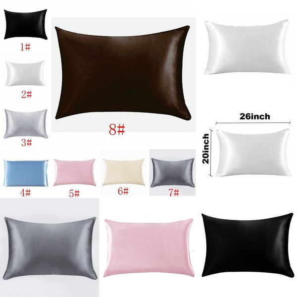 silk 20*26inch multicolornew satin home pillowcase ice case zipper double face envelope bedding pillow cover
silk 20*26inch multicolornew satin home pillowcase ice case zipper double face envelope bedding pillow cover