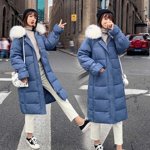 winter clothes women's fashion super fire harajuku big hair collar over the knee mid long popular down cotton padded jacket, Black
winter clothes women's fashion super fire harajuku big hair collar over the knee mid long popular down cotton padded jacket, Black