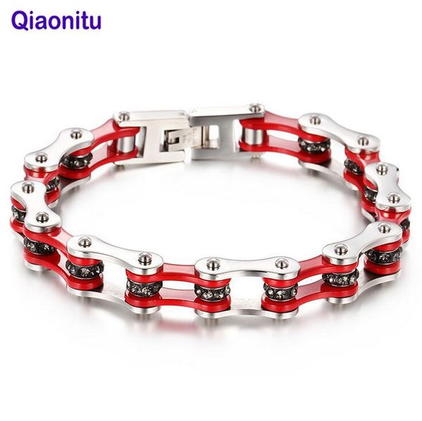 punk rock crystal bike bracelets women men titanium stainless steel rhinestone biker motorcycle chain bracelet bangle, Black
punk rock crystal bike bracelets women men titanium stainless steel rhinestone biker motorcycle chain bracelet bangle, Black